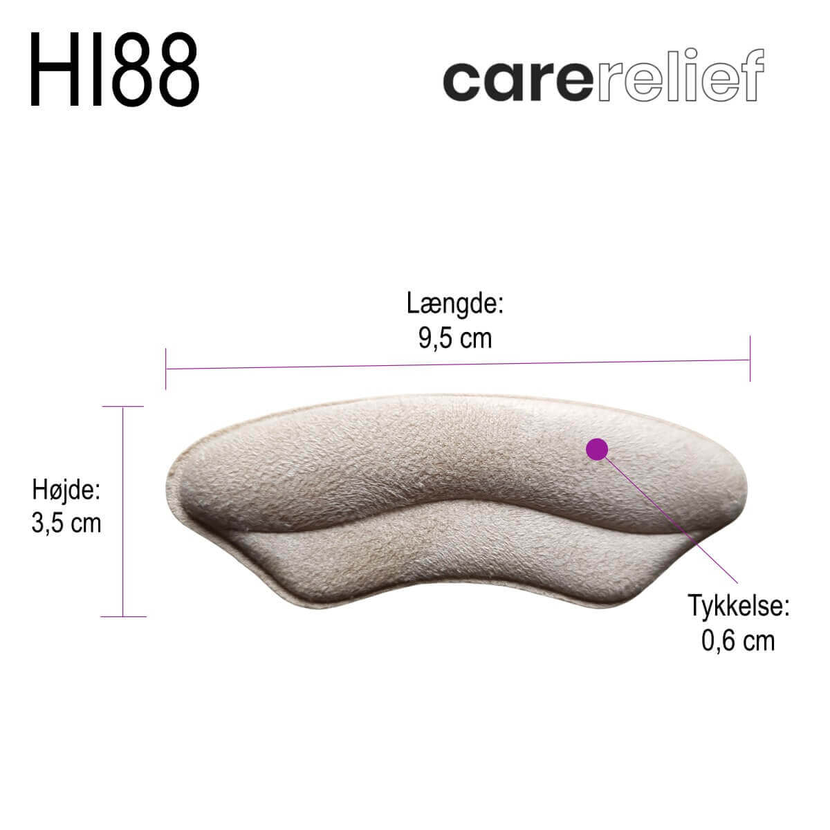 Behagelig blød hælbeskytter til sko er et lille hælkappe indlæg til at klæbe ind i sko, stiletter, dansesko, løbesko og sportssko. Køb foam antislip hæl indlæg mod vabler og gnavsår hos Carerelief.