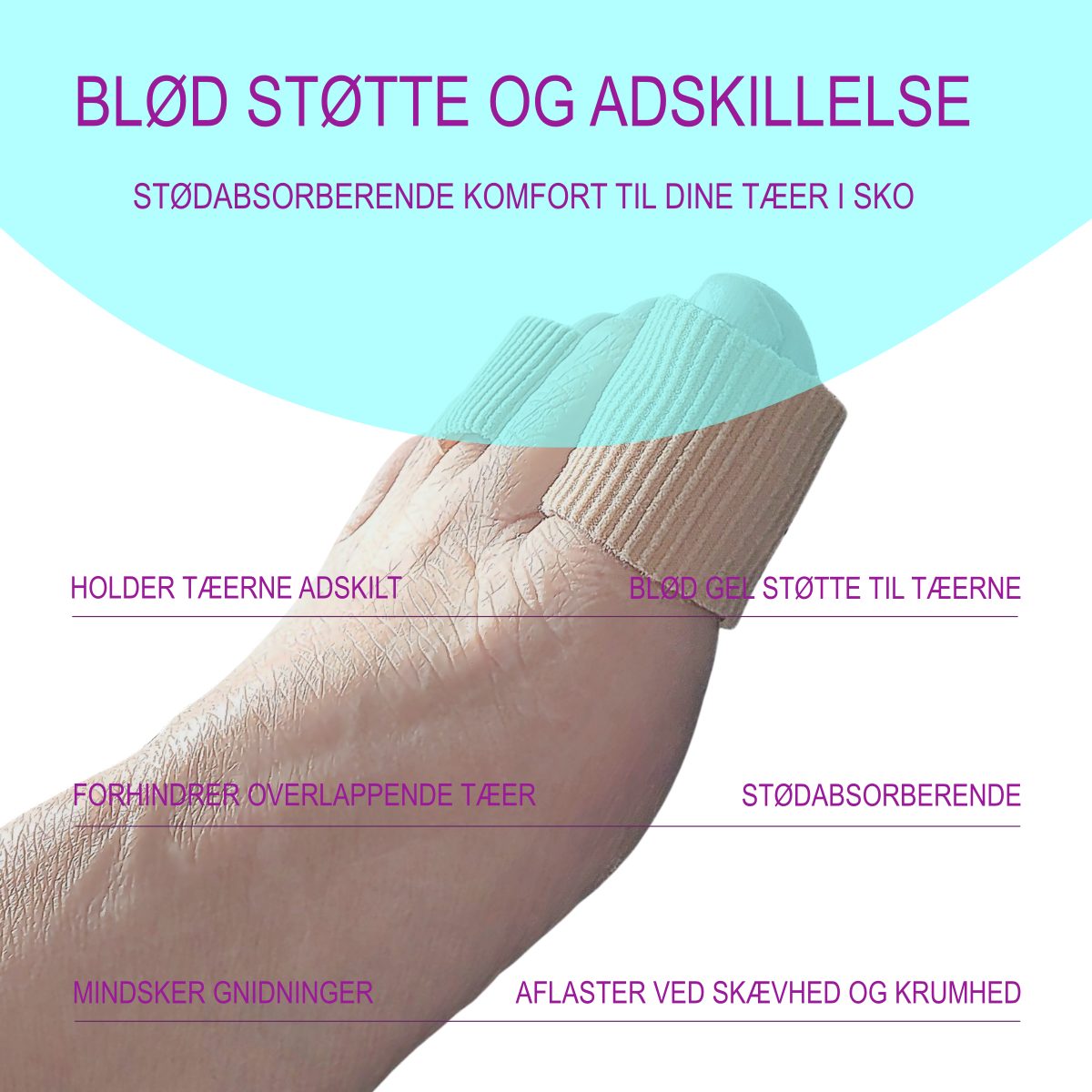 Bløde tå rør, 2 stk. Tå bind beskytter og adskiller tæerne. Forhindrer vabler og sår fra friktion og tryk ved pres fra sko ved løb og vandring. Køb tå bind rør 15 cm hos Carerelief.dk.