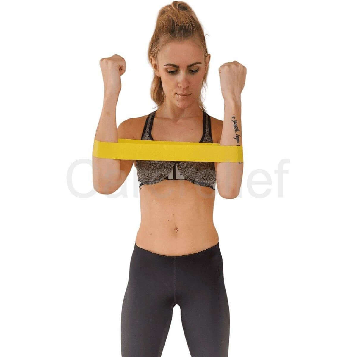 Træningselastikker 5-pack - Køb resistance bands - 5 styrker - Træn mave, baller, arme, ben, lår og ryg med elastik - Billig pris