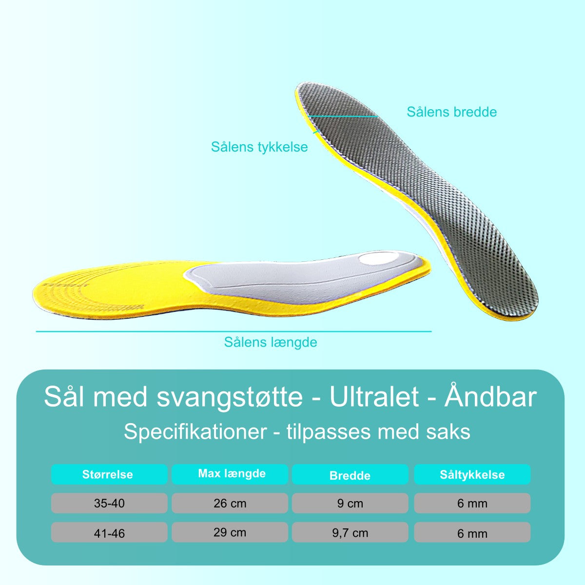 Stødabsorberende indlægssåler med svangstøtte i ultralette og åndbare materialer. Køb støttende såler, der aflaster forfod, svang og hæl ved løb og gang billigt hos Carerelief.dk.