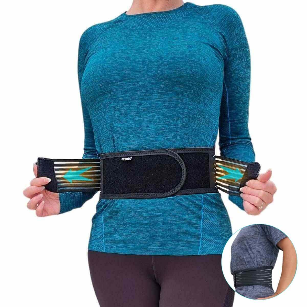 Lændebælte til ømhed og spændinger i lænden LB20 PRO - sort rygbælte