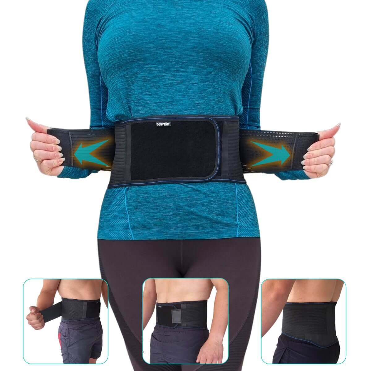 Rygstøtte med skinner RS50 Flex giver komfort og støtte til nedre ryg og lænd ved spændinger og slid. Lændebælte til mænd og kvinder med ergonomisk pasform og fleksibilitet. Køb justerbart rygbælte hos Carerelief.dk