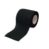 Blød sportsbandage med kompression mod smerter og skader støtter albue, ankel, tommel, håndled og knæ, sort, 5 x 450 cm. Køb elastisk og åndbar fysio sportstape online hos Carerelief.
