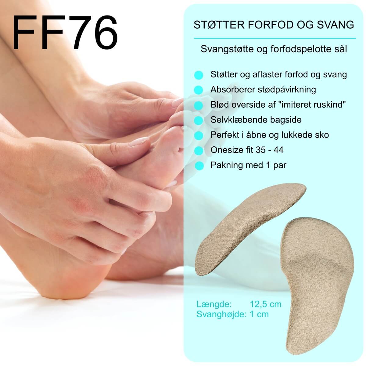 Svangstøtte indlæg af gel/stof str. 36 til 44. Køb 2 stk. svangstøtte såler, der støtter og aflaster ved nedsunken forfod, svangsenebetændelse, platfod og pronation billigt hos Carerelief.dk.