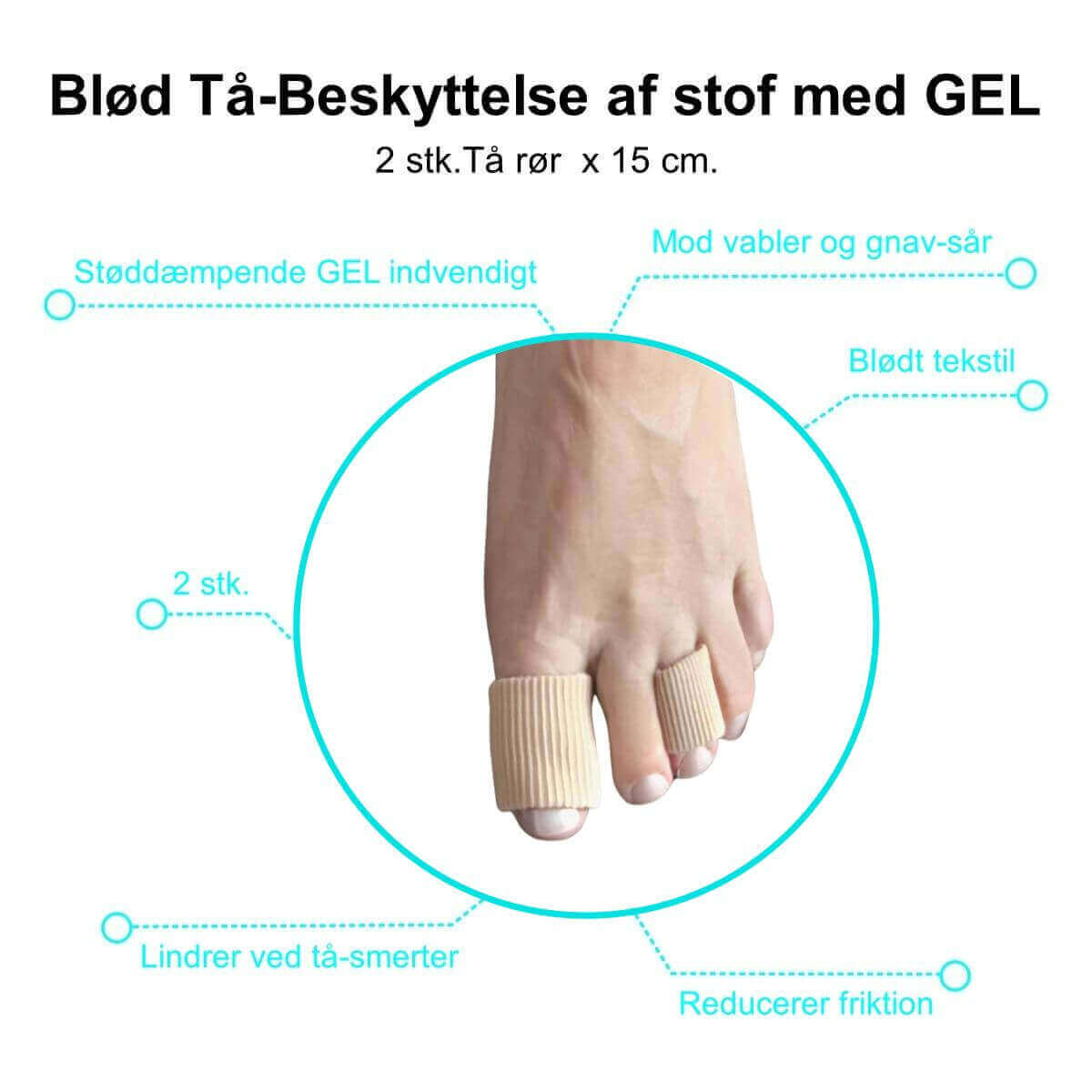 Tå bandage 2 stk beskytter og adskiller tæerne mod friktion og tryk ved skæv storetå og hammertæer fra Hallux Valgus. Køb tå bind hos Carerelief.dk.