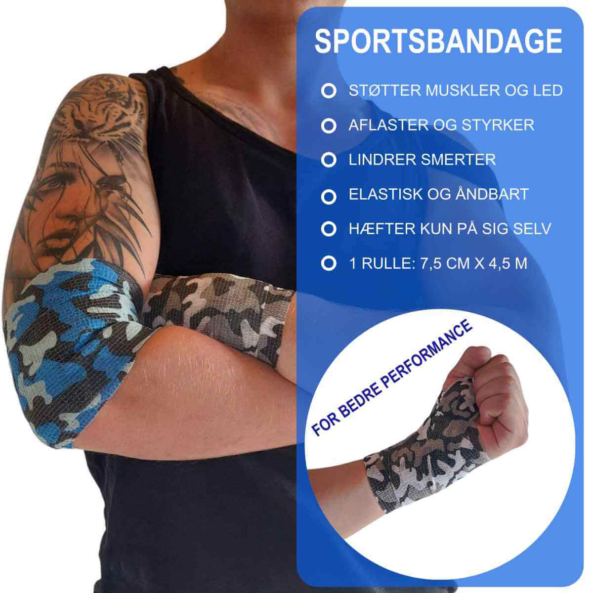 Wrap bandage. Køb elastisk sportsbandage med støtte og aflastning til muskler og led, der forebygger skader og reducerer smerter og hævelse i ankel, albue, håndled og knæ her.