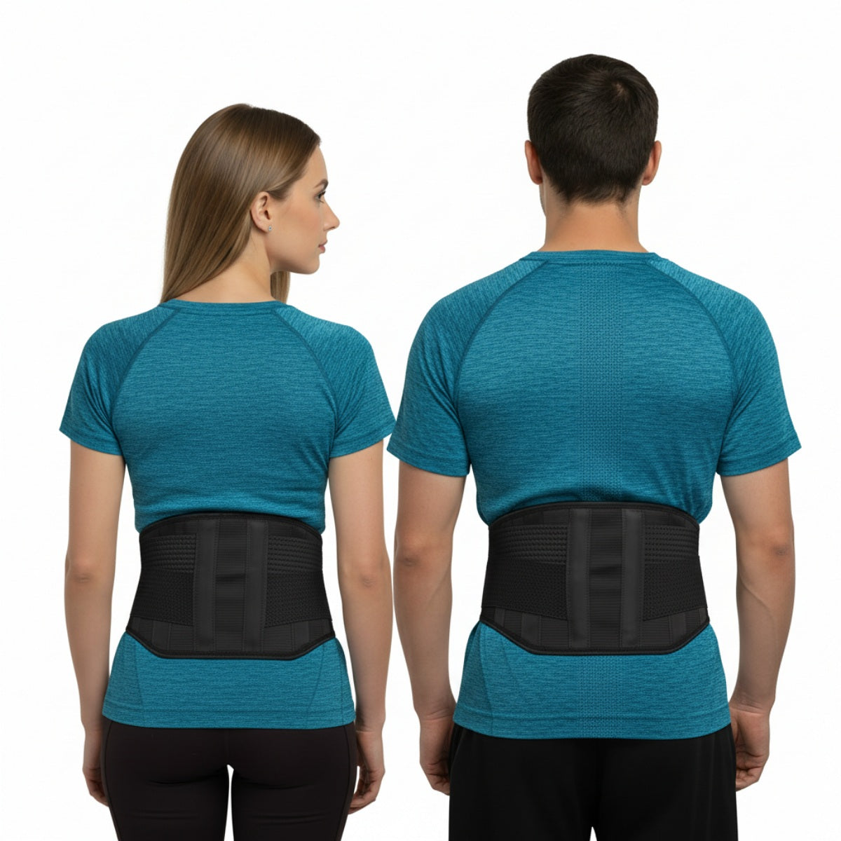 Lændebælte RS50 Flex - åndbar og justerbar rygstøtte med velcro til mænd og kvinder 