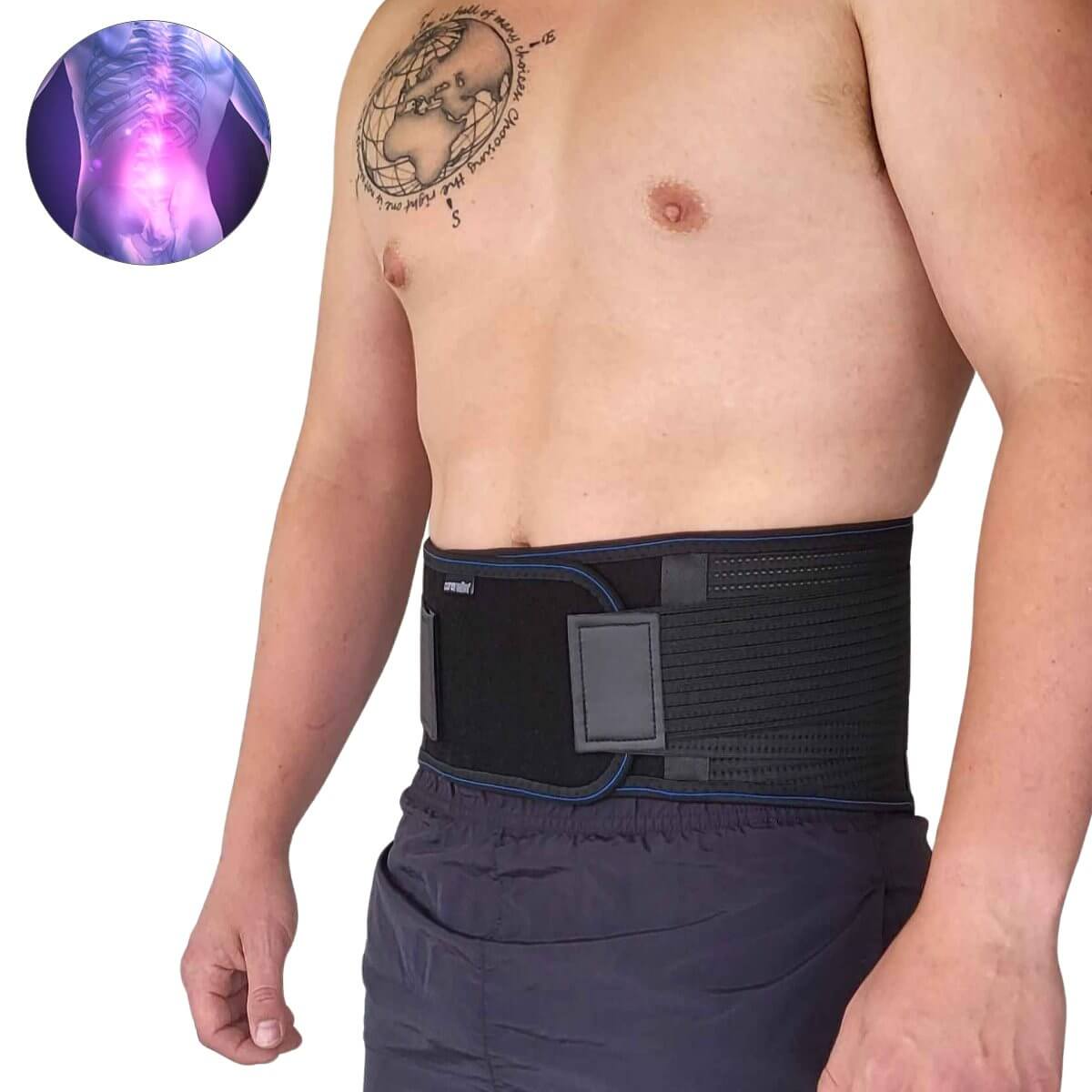 Lændebælte til hverdag og træning RS50 Flex - rygbandage -  lændestøtte til sport