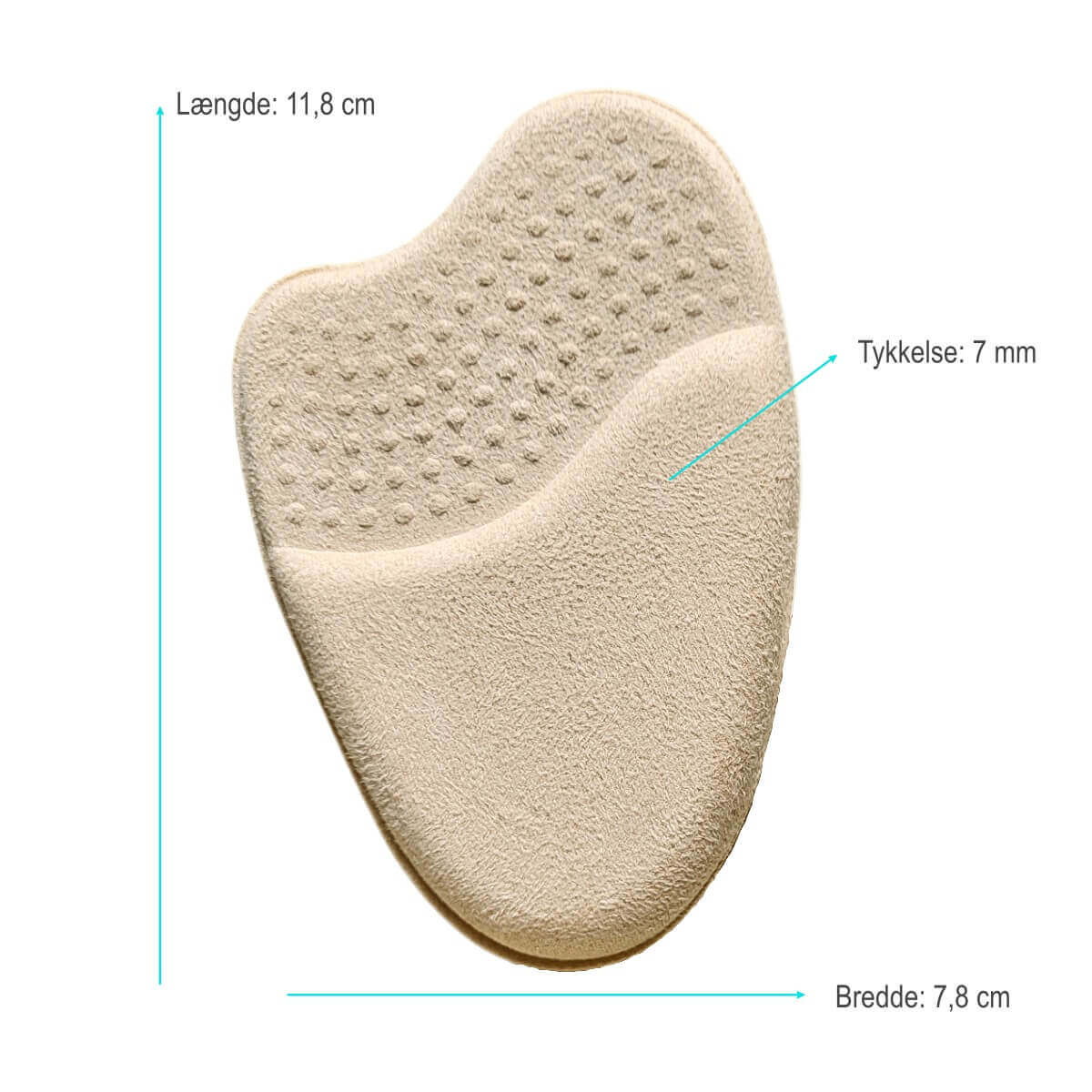 1 par stødabsorberende skosåler til forfoden med memory foam aflaster smerter tæer og trædepude når, du står, gør og løber FF86 GO