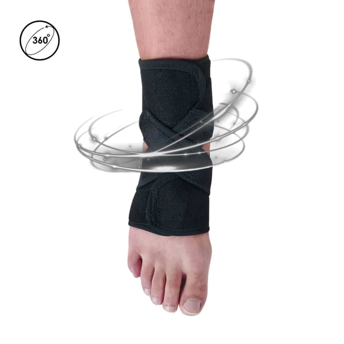 Ankelbandage AN10 i neopren med velcro til fodbold, håndbold og aktiv sport