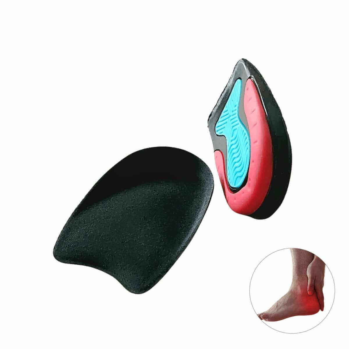 Hælindlæg i gel til sko FF25 FO - støtter, løfter og aflaster en øm hæl ved hælspore, akillessenebetændelse og svangsenebetændelse - FF25 GO