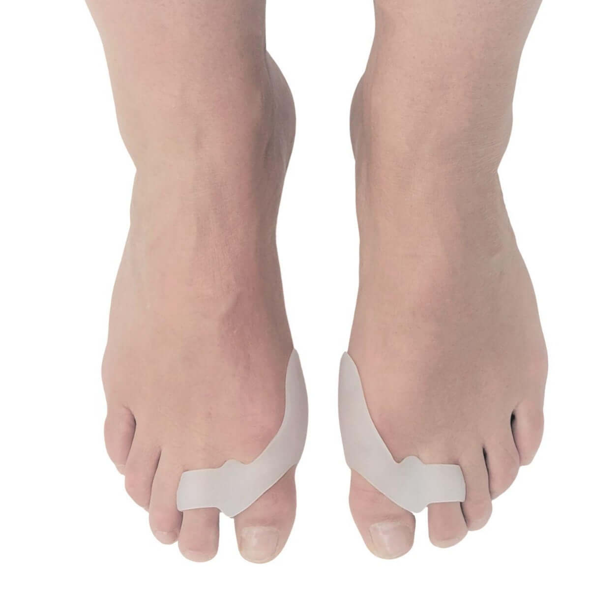 Køb gel knystbeskytter med tåspreder og 2 huller ved hallux valgus, 2 stk., one size, hvid. Bestil gel hallux trio med tå støtte. Bekytter og støtter knyster og tæer ved smerter og pres fra sko, sandaler og støvler.